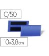 FUNDA DURABLE MAGNETICA 100X38 MM PLASTICO AZUL VENTANA TRANSPARENT...
