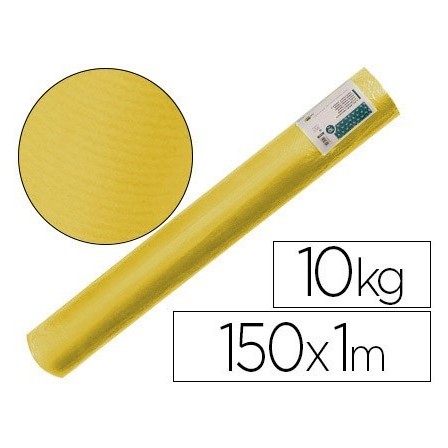 PAPEL KRAFT VERJURADO LIDERPAPEL AMARILLO 150 MT 65 GR BOBINA 10 KG