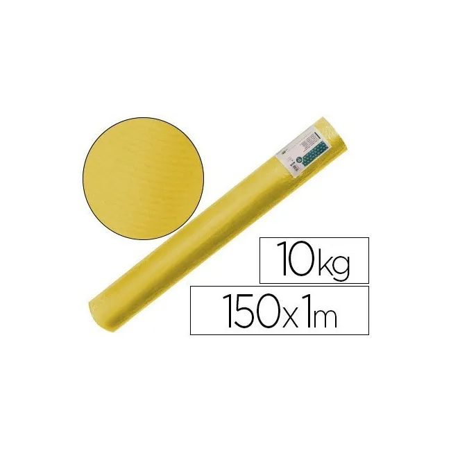 PAPEL KRAFT VERJURADO LIDERPAPEL AMARILLO 150 MT 65 GR BOBINA 10 KG