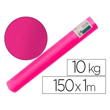 PAPEL KRAFT VERJURADO LIDERPAPEL FUCSIA 150MT 65GR BOBINA 10KG