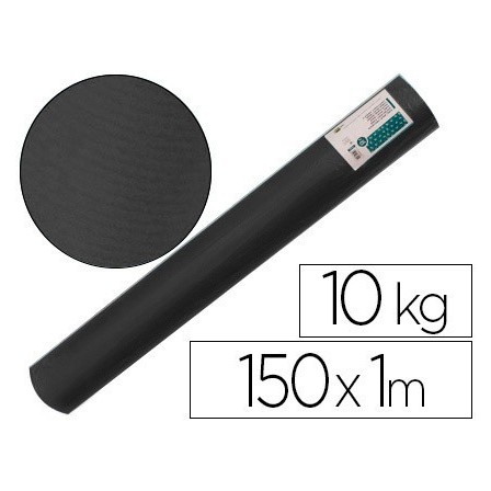PAPEL KRAFT VERJURADO LIDERPAPEL NEGRO 150MT 65GR BOBINA 10KG