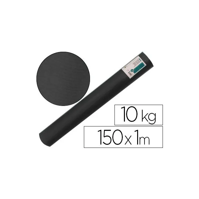 PAPEL KRAFT VERJURADO LIDERPAPEL NEGRO 150MT 65GR BOBINA 10KG