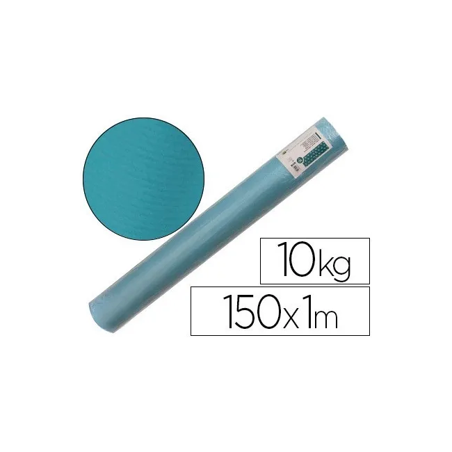 PAPEL KRAFT VERJURADO LIDERPAPEL TURQUESA 150MT 65GR BOBINA 10KG