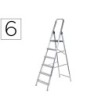 ESCALERA Q-CONNECT DE ALUMINIO 6PELDAÑOS 1203X510X1895 MM PESO MAXI...
