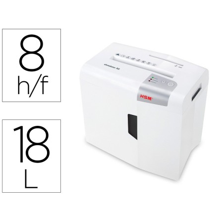 DESTRUCTORA DE DOCUMENTOS HSM SHREDSTAR X8 CAPACIDAD DE CORTE 8 H E...