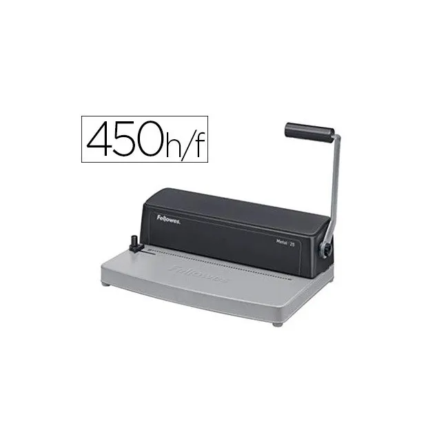 ENCUADERNADORA PARA ESPIRAL FELLOWES METAL 25 PERFORA 10 HOJAS TAMA...