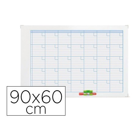 PLANNING MAGNETIC.NOBO MENSUAL ROTULABLE MARCO METALICO 90X60 CM