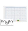 PLANNING MAGNETIC.NOBO MENSUAL ROTULABLE MARCO METALICO 90X60 CM