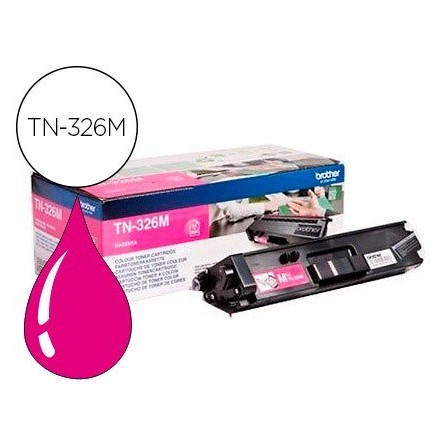 TONER BROTHER TN-326M HLL8250CDN / HLL8350CDW ALTA CAPACIDAD MAGENT...