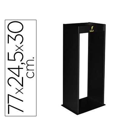 CENICERO METALICO CON REJILLA PARA ARENA NEGRO 770X245X300 MM