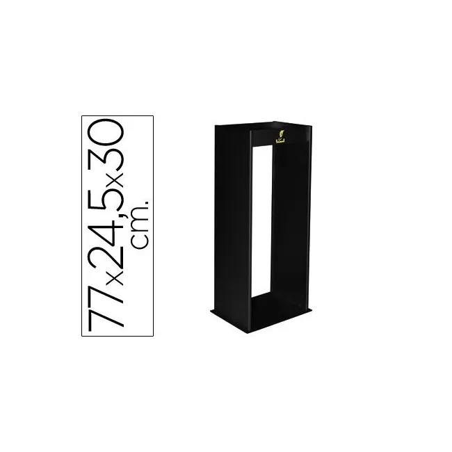 CENICERO METALICO CON REJILLA PARA ARENA NEGRO 770X245X300 MM