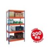 ESTANTERIA METALICA AR STORAGE 180X90X45 CM 5 ESTANTES 200KG POR ES...