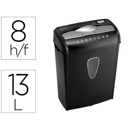DESTRUCTORA DE DOCUMENTOS Q-CONNECT KF17972 CAPACIDAD DE CORTE 8 H ...