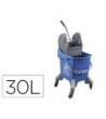 CARRO DE LIMPIEZA CON BASTIDOR Y ESCURRIDOR CON 4 RUEDAS 32 L AZUL ...