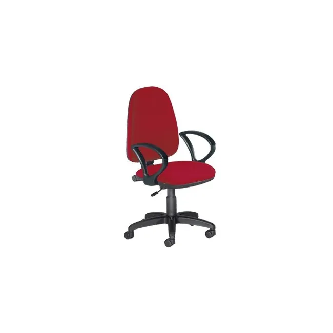 SILLA ROCADA CON BRAZOS COLOR BURDEOS DIAMETRO BASE 610 MM RESPALDO...