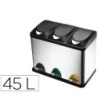 PAPELERA CONTENEDOR Q-CONNECT METALICA CON TAPADERA DE PLASTICO Y P...