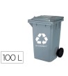 PAPELERA CONTENEDOR Q-CONNECT PLASTICO CON TAPADERA 100L COLOR GRIS...
