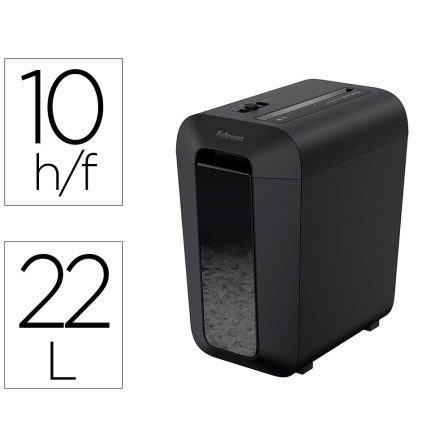 DESTRUCTORA DE DOCUMENTOS FELLOWES LX-65 CAPACIDAD DE CORTE 10 H SE...
