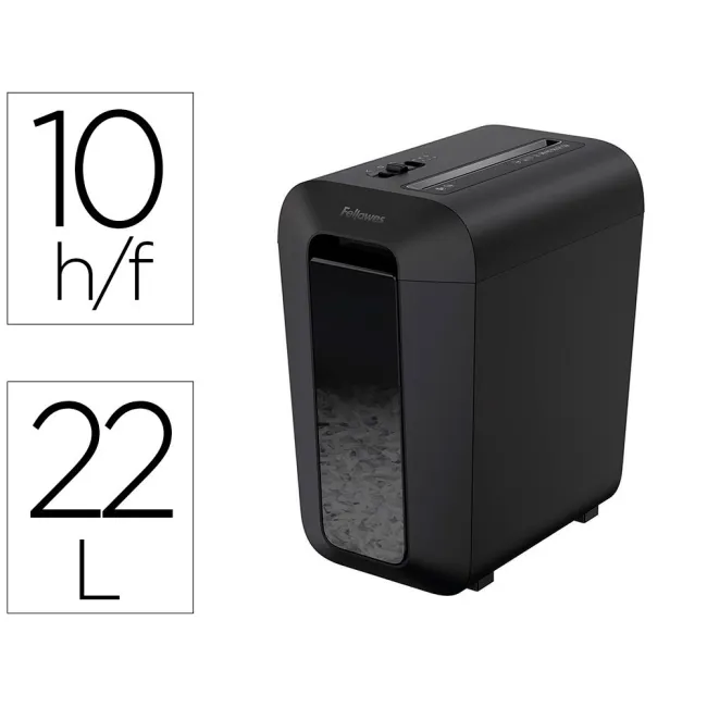 DESTRUCTORA DE DOCUMENTOS FELLOWES LX-65 CAPACIDAD DE CORTE 10 H SE...
