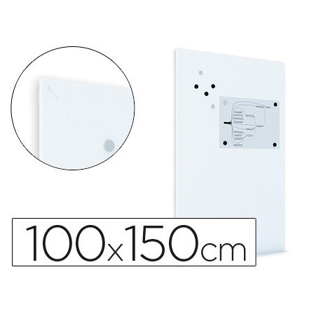 PIZARRA ROCADA MAGNETICA BLANCA CON SISTEMA SKI WHITEBOARD 100X150 CM
