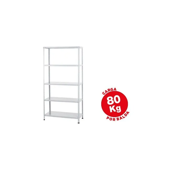 ESTANTERIA METALICA AR STORAGE 180X90X40 CM 5 ESTANTES 80 KG POR ES...