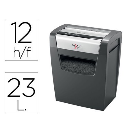 DESTRUCTORA DE DOCUMENTOS REXEL MOMENTUM X312 CAPACIDAD DE CORTE 12...