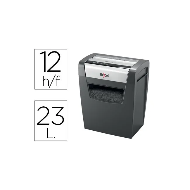 DESTRUCTORA DE DOCUMENTOS REXEL MOMENTUM X312 CAPACIDAD DE CORTE 12...
