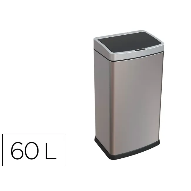 PAPELERA METALICA Q-CONNECT CON SENSOR AUTOMATICO CAPACIDAD 60 LITR...