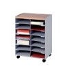 MODULO FAST-PAPERFLOW CON 14 CASILLAS Y RUEDAS PIVOTANTES COLOR GRI...