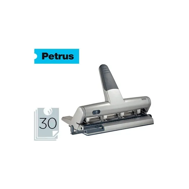 TALADRADOR PETRUS 514 METALICO COLOR PLATA 4 PUNZONES MOVILES CAPAC...