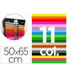 CARTULINA GUARRO 50X65 CM CONTENIDO "D" 25 HOJAS X 11 COLORES 185 GR