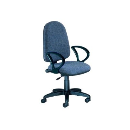 SILLA ROCADA CON BRAZOS COLOR NEGRO DIAMETRO BASE 610 MM RESPALDO D...
