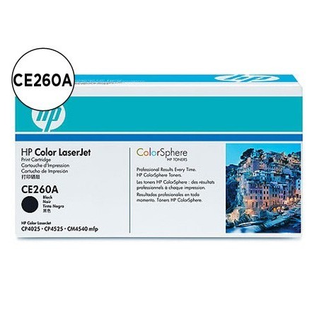 TONER HP COLOR LASERJET CP4025/CP4525 -CE260A- NEGRO 8.500 PAGS