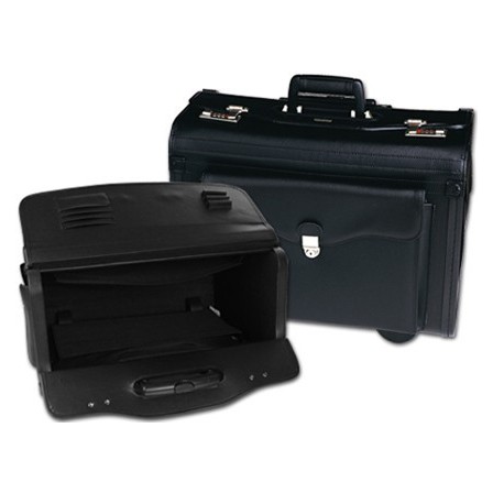 MALETIN ATACHE PILOTO P-732 NEGRO CON ASA EXTENSIBLE -CERRADURA CON...
