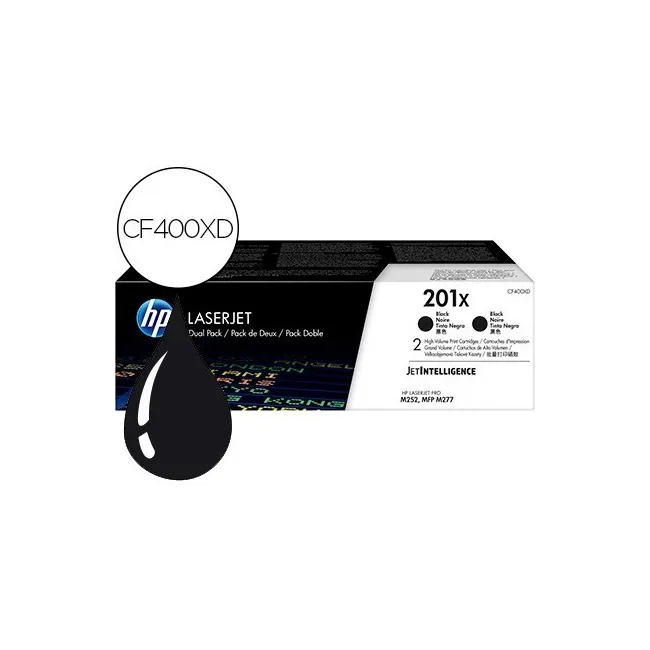 TONER HP LASERJET 201X M252 MFP M277 NEGRO PACK DE 2 UNIDADES 2800 ...