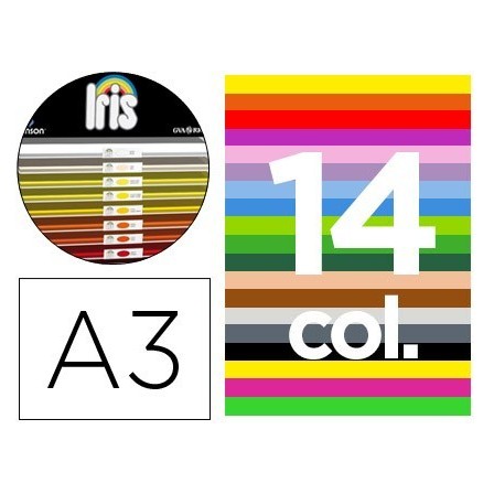 CARTULINA GUARRO A-3 29,7X42 CMS CONTENIDO "C" COLORES SURTIDOS 185...