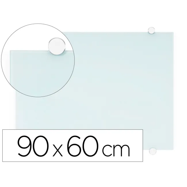 PIZARRA BLANCA Q-CONNECT CRISTAL MAGNETICA MARCO ALUMINIO 90X60 CM