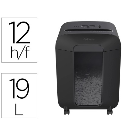 DESTRUCTORA DE DOCUMENTOS FELLOWES LX-85 CAPACIDAD DE CORTE 12 H SE...