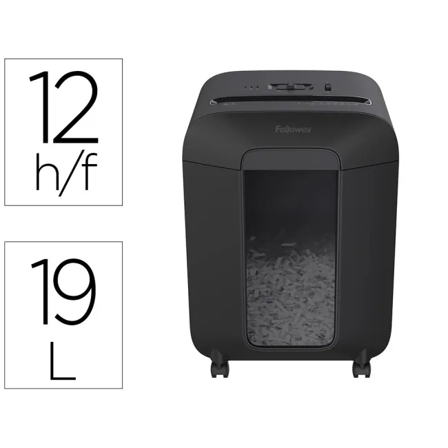DESTRUCTORA DE DOCUMENTOS FELLOWES LX-85 CAPACIDAD DE CORTE 12 H SE...