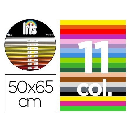 CARTULINA GUARRO 50X65 CONTENIDO "C" 25 HOJAS X 5 COLORES + 25 HOJA...
