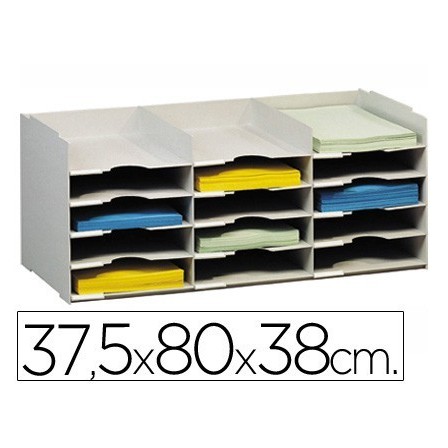 ARCHIVADOR FAST-PAPERFLOW BLOQUES SOBREPONIBLES GRIS 15 CASILLAS DI...