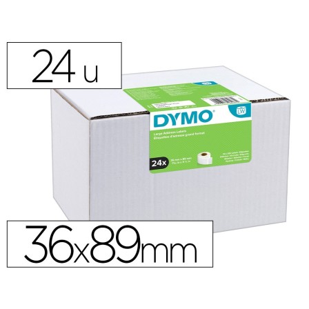 ETIQUETA ADHESIVA DYMO LABELWRITER PARA DIRECCION 36X89 MM BLANCA P...