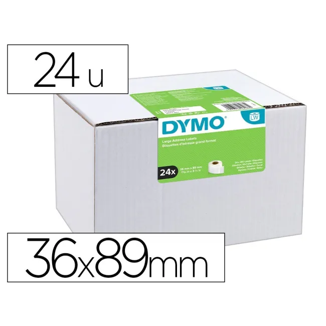 ETIQUETA ADHESIVA DYMO LABELWRITER PARA DIRECCION 36X89 MM BLANCA P...