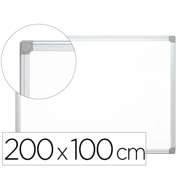 PIZARRA BLANCA Q-CONNECT LACADA MAGNETICA MARCO DE ALUMINIO 200X100 CM
