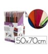 PAPEL CELOFAN LIDERPAPEL 50X70 EXPOSITOR 56 BOLSAS DE 5 HOJAS 8 COL...