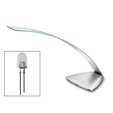 LAMPARA DE OFICINA CEP ICE BLUE DE ALUMINIO Y ACERO CON BASE