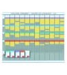 KIT PLANIFICACION DE TARJETAS T NOBO 66X80 CM 12 COLUMNAS 2X32 RANU...