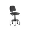 TABURETE CON RESPALDO ROCADA PARA MESA DE DIBUJO NEGRO REGULABLE EN...