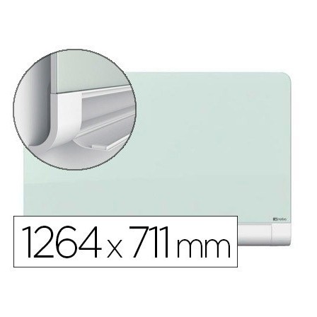 PIZARRA BLANCA NOBO DIAMOND CRISTAL MAGNETICA ESQUINAS REDONDAS 126...