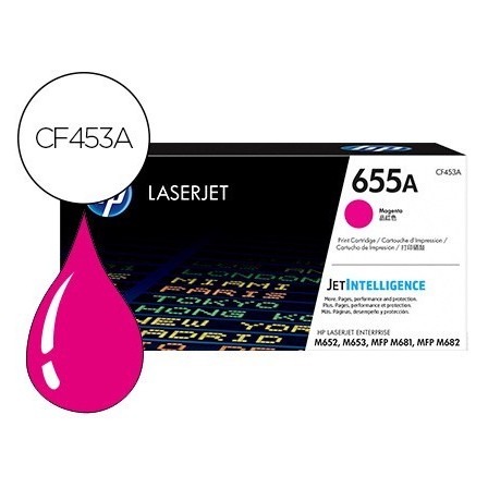 TONER HP 655A LASERJET M652 / M653 / MFP M681 / MFP M682 MAGENTA 10...